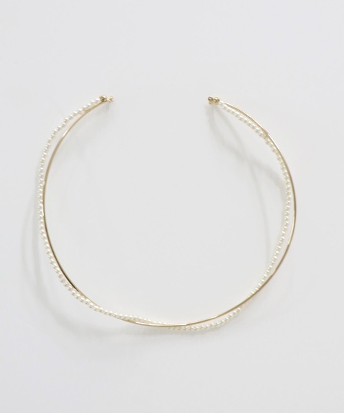 ISOOK(アイスー)の「【ISOOK / アイスー】レイヤードパールチョーカーネックレス / オケージョン アクセサリー お呼ばれ 結婚式 二次会 入学式 卒業式 お食事会 シルバー ゴールド シンプル(ネックレス・レディース・ゴールド/シルバー・FREE)」の14枚目の写真