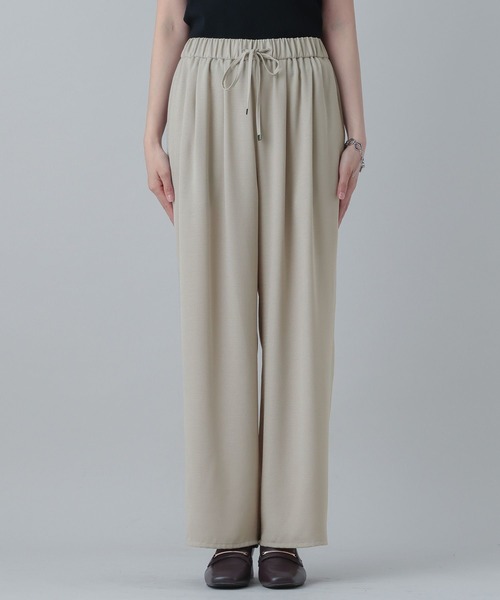 GLOBAL WORK（グローバルワーク）の「MATINEE LINE/ギャザーイージーパンツ/656157（その他パンツ・レディース・ベージュ/スミクロ/ネイビー系・LARGE/MEDIUM）」の21枚目の写真