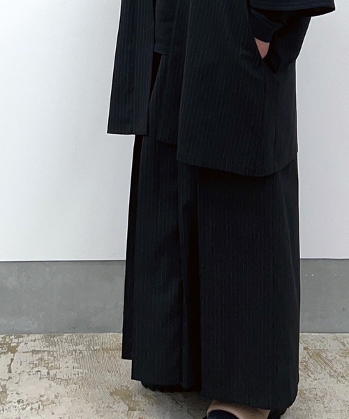 和ROBE（ワローブ）の「2026春　和ROBE　/　STRIPE HAKAMA（その他パンツ・メンズ・ブラック系1・3/2）」の2枚目の写真