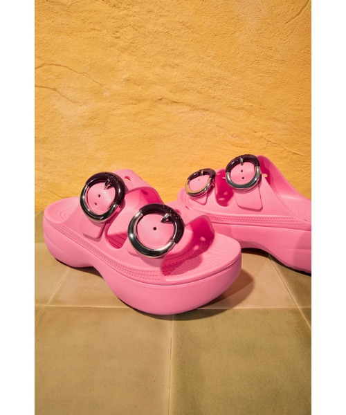 crocs(クロックス)の「クロックス サタデー プラットフォーム ディップドバックル サンダル W / crocs SatPlatformDippedBuckleSndlW(サンダル・レディース・ダークベージュ/ライトピンク・25cm/24cm/23cm/22cm/21cm)」の1枚目の写真