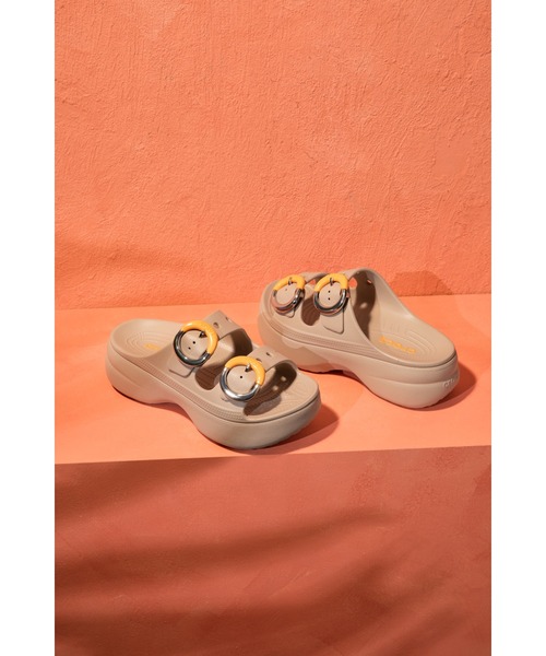crocs(クロックス)の「クロックス サタデー プラットフォーム ディップドバックル サンダル W / crocs SatPlatformDippedBuckleSndlW(サンダル・レディース・ダークベージュ/ライトピンク・25cm/24cm/23cm/22cm/21cm)」の16枚目の写真