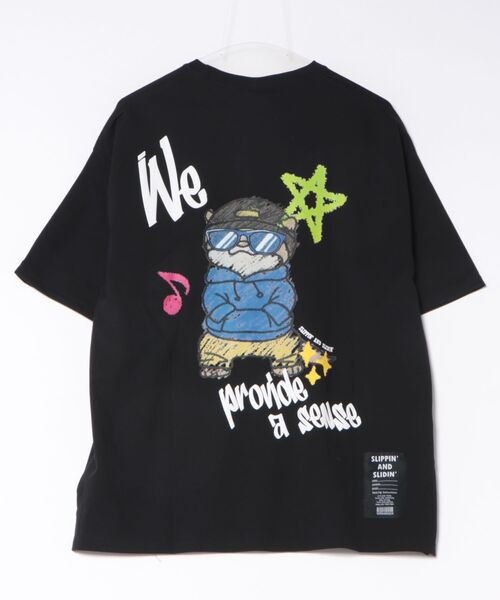 SVEC(シュベック)の「SLIPPIN AND SLIDIN / カワウソプリント S/S Tシャツ(Tシャツ/カットソー・レディース・ブラック・LL/L/M)」の4枚目の写真