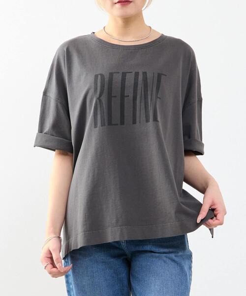 SOFFITTO（ソフィット）の「《定番》顔料染プリントTシャツ（Tシャツ/カットソー・レディース・ブラウン/オフホワイト/チャコールグレー・FREE）」の2枚目の写真