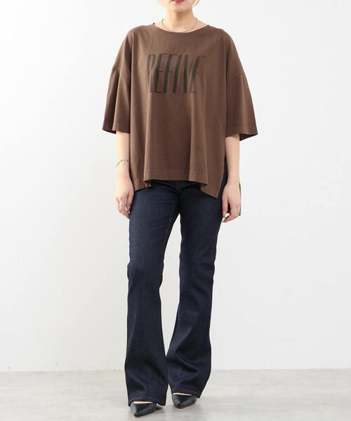 SOFFITTO（ソフィット）の「《定番》顔料染プリントTシャツ（Tシャツ/カットソー・レディース・ブラウン/オフホワイト/チャコールグレー・FREE）」の7枚目の写真