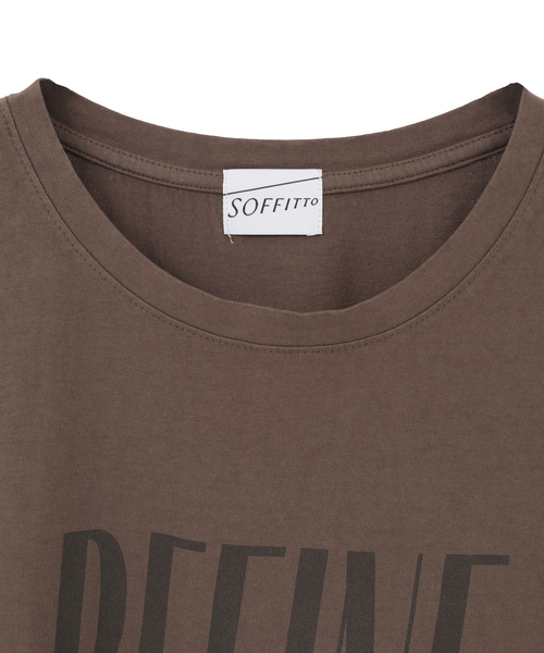 SOFFITTO（ソフィット）の「《定番》顔料染プリントTシャツ（Tシャツ/カットソー・レディース・ブラウン/オフホワイト/チャコールグレー・FREE）」の12枚目の写真