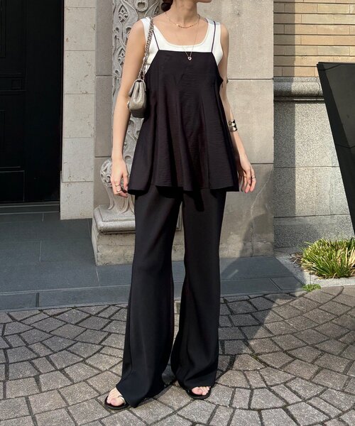 DouDou(ドゥドゥ)の「【REI企画】変形切替フレアキャミ(キャミソール・レディース・ブラウン/オフホワイト/ブラック・FREE)」の12枚目の写真