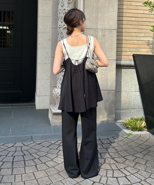 DouDou(ドゥドゥ)の「【REI企画】変形切替フレアキャミ(キャミソール・レディース・ブラウン/オフホワイト/ブラック・FREE)」の16枚目の写真