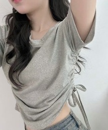 サイドシャーリングTシャツ 半袖