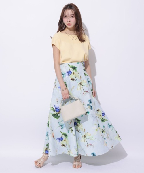 Mystrada(マイストラーダ)の「ボタニカルスカート(スカート・レディース・ミント/ピンク系その他・38/36/34)」の2枚目の写真