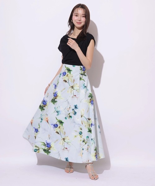 Mystrada(マイストラーダ)の「ボタニカルスカート(スカート・レディース・ミント/ピンク系その他・38/36/34)」の10枚目の写真