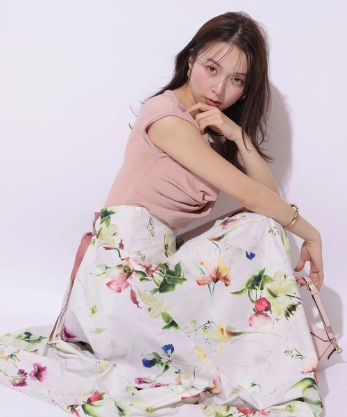 Mystrada(マイストラーダ)の「ボタニカルスカート(スカート・レディース・ミント/ピンク系その他・38/36/34)」の14枚目の写真