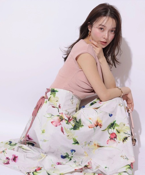 Mystrada(マイストラーダ)の「ボタニカルスカート(スカート・レディース・ミント/ピンク系その他・38/36/34)」の15枚目の写真