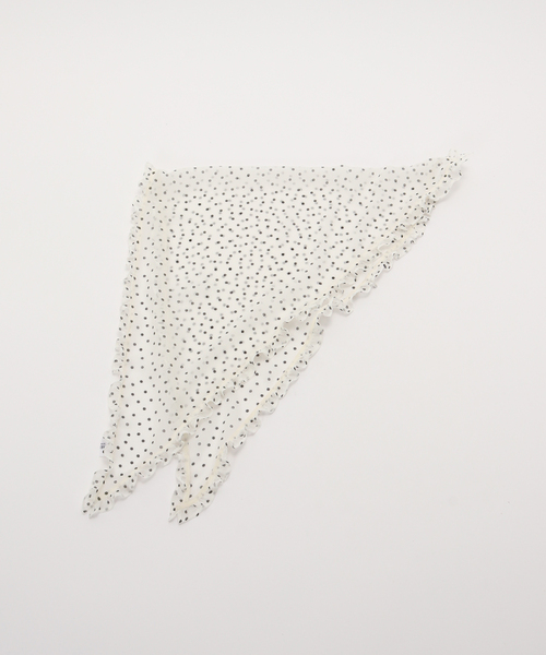 IENA LA BOUCLE(イエナラブークル)の「IENA LA BOUCLE シアードットバブーシュカ(バンダナ/スカーフ・レディース・ホワイト系その他/ブラック系その他・FREE)」の10枚目の写真
