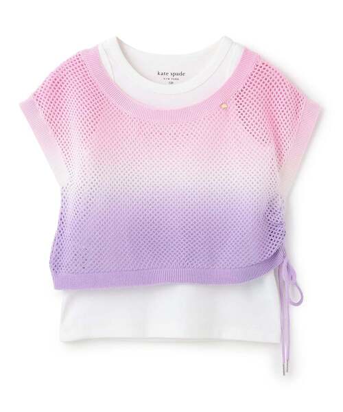 新作！！kate spade グラデーションメッシュTシャツ １６０センチ 新作！！kate spade グラデーションメッシュTシャツ 160センチ