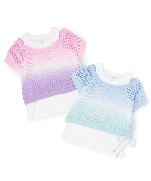 kate spade new york kids(ケイトスペードニューヨーク)の「グラデーションメッシュニット&タンクトップセット(ニット/セーター・キッズ・ピンク/サックスブルー・120cm/160cm/150cm/140cm/130cm)」の13枚目の写真