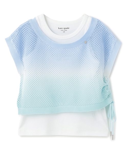 kate spade new york kids(ケイトスペードニューヨーク)の「グラデーションメッシュニット&タンクトップセット(ニット/セーター・キッズ・ピンク/サックスブルー・120cm/160cm/150cm/140cm/130cm)」の14枚目の写真