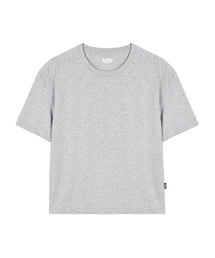 AOG PROJECT（エイオージープロジェクト）の「ソリッドクロップ半袖Tシャツ（メランジグレー）（Tシャツ/カットソー）」