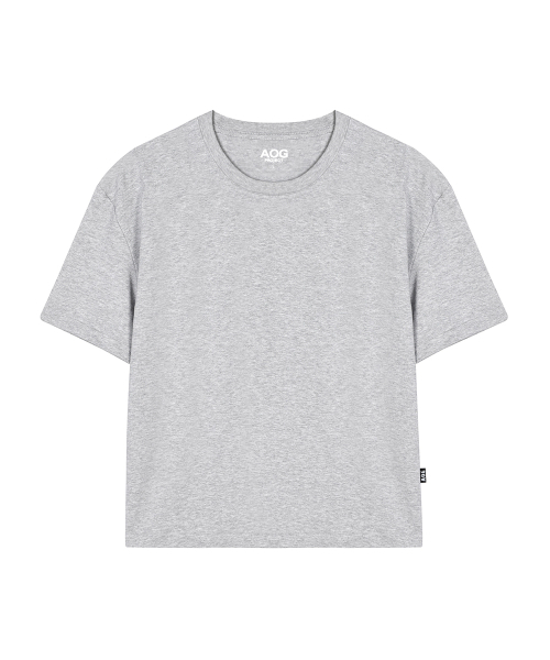 AOG PROJECT(エイオージープロジェクト)の「ソリッドクロップ半袖Tシャツ(メランジグレー)(Tシャツ/カットソー・メンズ・ライトグレー・LARGE/X-LARGE)」の1枚目の写真
