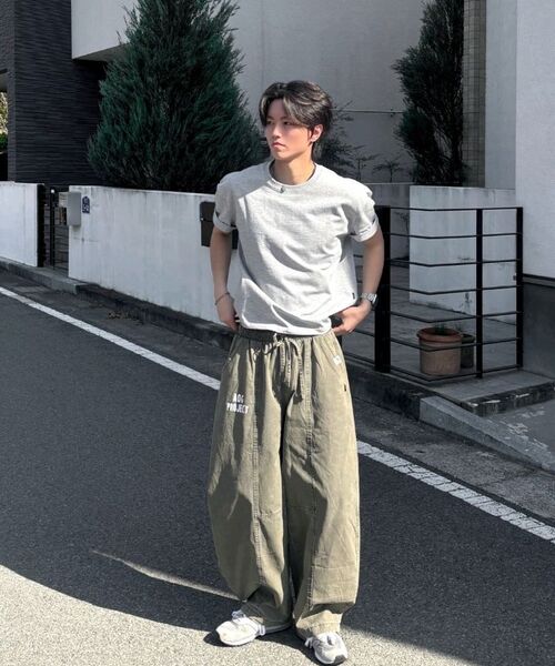 AOG PROJECT(エイオージープロジェクト)の「ソリッドクロップ半袖Tシャツ(メランジグレー)(Tシャツ/カットソー・メンズ・ライトグレー・LARGE/X-LARGE)」の9枚目の写真