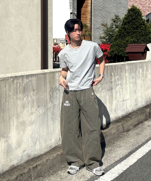 AOG PROJECT(エイオージープロジェクト)の「ソリッドクロップ半袖Tシャツ(メランジグレー)(Tシャツ/カットソー・メンズ・ライトグレー・LARGE/X-LARGE)」の2枚目の写真