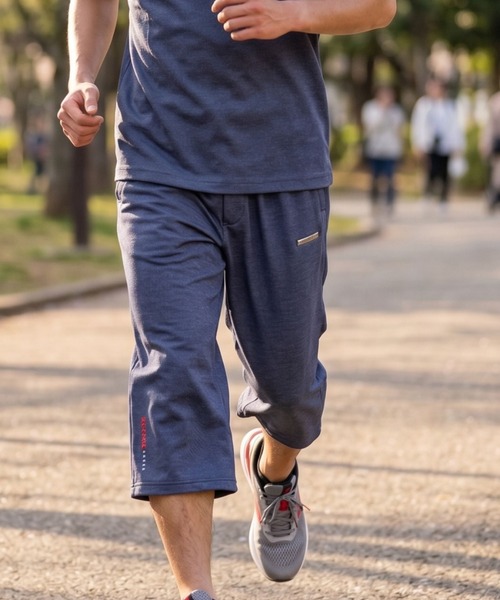 K-SWISS（ケースイス）の「【K-SWISS/ケースイス】デニムジャージ７分丈パンツ/イージーパンツ 杢調 ストレッチ ワイド ウエストゴム 春夏（その他パンツ・メンズ・ネイビー/ブラック/グレー・MEDIUM/X-LARGE/LARGE）」の3枚目の写真