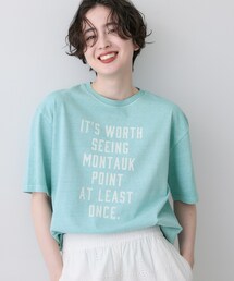 【ユニセックス/洗える】ピグメントロゴTシャツ