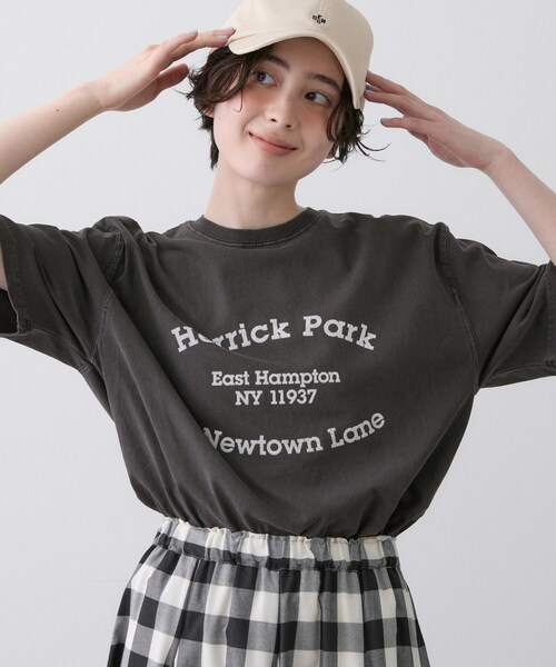 Dessin(デッサン)の「【ユニセックス/洗える】ピグメントロゴTシャツ(Tシャツ/カットソー・レディース・ライトブルー/ベビーピンク/ブラック・04/03/02/01/00)」の5枚目の写真