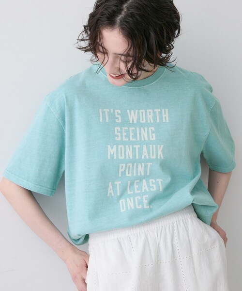 Dessin(デッサン)の「【ユニセックス/洗える】ピグメントロゴTシャツ(Tシャツ/カットソー・レディース・ライトブルー/ベビーピンク/ブラック・04/03/02/01/00)」の12枚目の写真