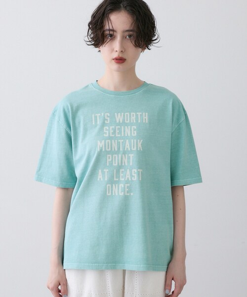 Dessin(デッサン)の「【ユニセックス/洗える】ピグメントロゴTシャツ(Tシャツ/カットソー・レディース・ライトブルー/ベビーピンク/ブラック・04/03/02/01/00)」の16枚目の写真