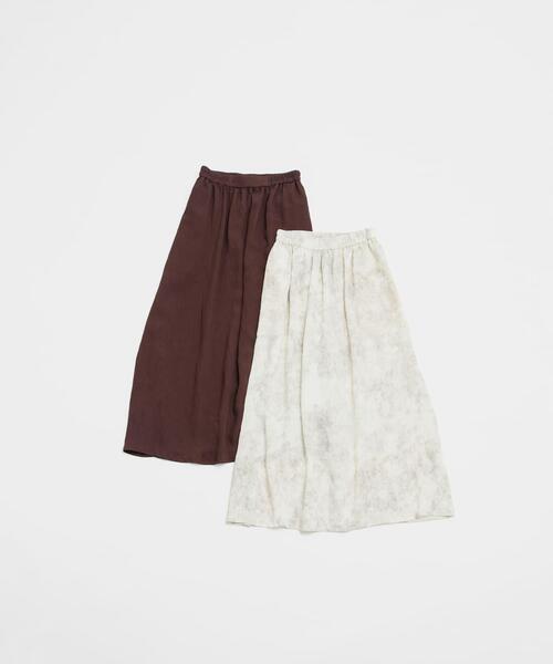 LAATO（ラート）の「drape  skirt（スカート・レディース・ライトベージュ/ダークブラウン・FREE）」の7枚目の写真