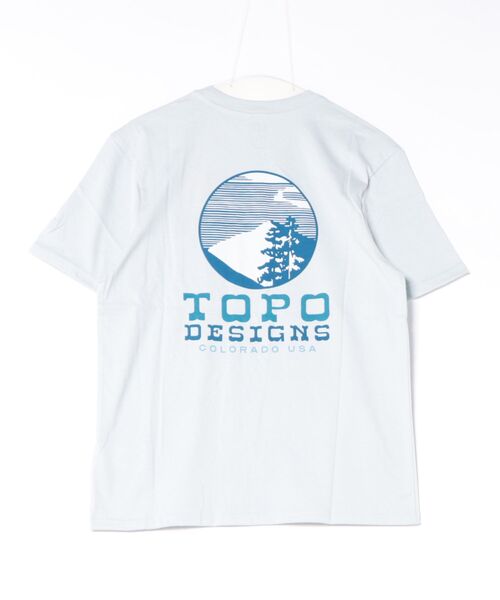TOPO DESIGNS(トポデザインズ)の「オーガニックコットン100%【TOPO DESIGNS】VINTAGE VIEW TEE S/S M(Tシャツ/カットソー・メンズ・ブルー・SMALL/LARGE/MEDIUM)」の2枚目の写真