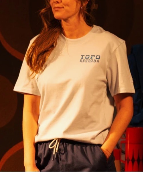 TOPO DESIGNS(トポデザインズ)の「オーガニックコットン100%【TOPO DESIGNS】VINTAGE VIEW TEE S/S M(Tシャツ/カットソー・メンズ・ブルー・SMALL/LARGE/MEDIUM)」の4枚目の写真