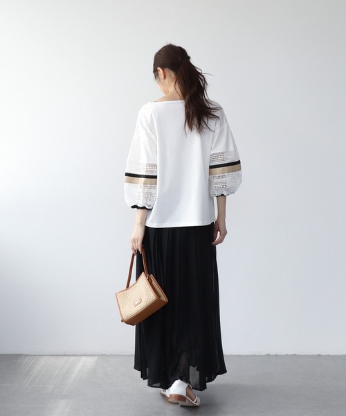 Jines（ジネス）の「リニッシュ変形プリーツスカート（スカート・レディース・ベージュ/ブラック/ブルー・38）」の19枚目の写真