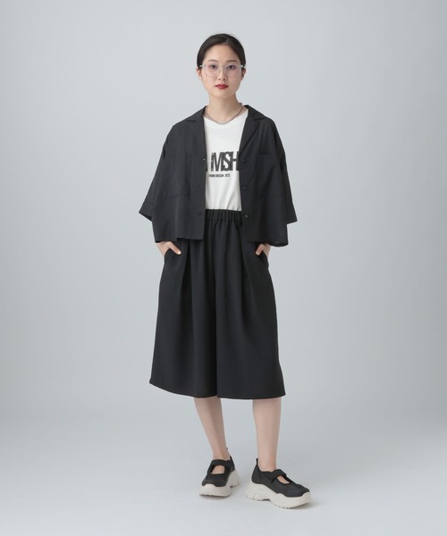 LEPSIM（レプシィム）の「2WAY開襟ショートシャツ　663984（シャツ/ブラウス・レディース・ブラウン/ライトベージュ/ブラック/カーキブラウン・FREE）」の6枚目の写真