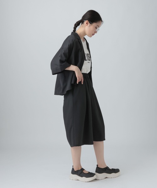 LEPSIM（レプシィム）の「2WAY開襟ショートシャツ　663984（シャツ/ブラウス・レディース・ブラウン/ライトベージュ/ブラック/カーキブラウン・FREE）」の7枚目の写真