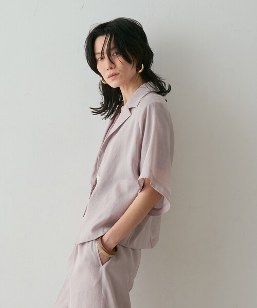 qualite（カリテ）の「【セットアップ対応】シアーツイルジャケット　夏服　春服　オフィスカジュアル（テーラードジャケット・レディース・ブラック/グレイッシュベージュ・フリー）」の17枚目の写真