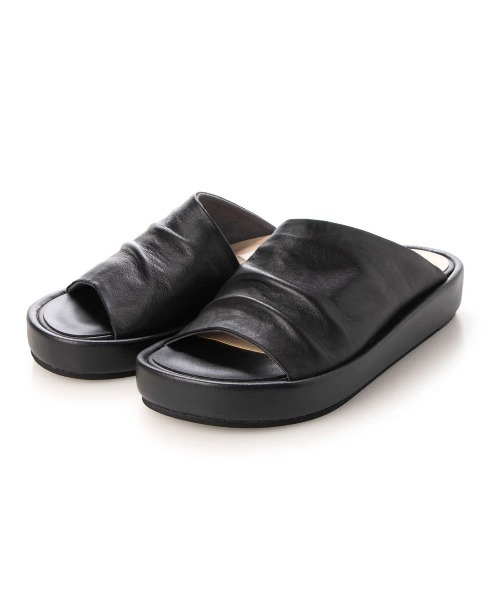 BARCLAY（バークレー）の「BARCLAY（バークレー） 厚底フラットサンダル（サンダル・レディース・ブラック・S/22-22H/M/23-23H/L/24-24H）」の2枚目の写真