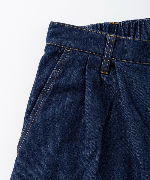 ILL'S(イルズ)の「タック バック刺繍入り デニムパンツ / 2-TUCK BACK EMBROIDERED DENIM PANTS メンズ ウィメンズ ユニセックス(デニムパンツ・メンズ・ブラック系その他/ネイビー/ブラック・L/M)」の7枚目の写真