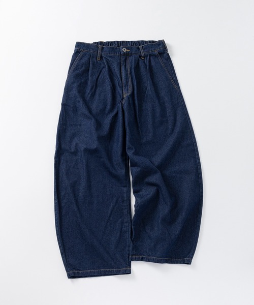 ILL'S(イルズ)の「タック バック刺繍入り デニムパンツ / 2-TUCK BACK EMBROIDERED DENIM PANTS メンズ ウィメンズ ユニセックス(デニムパンツ・メンズ・ブラック系その他/ネイビー/ブラック・L/M)」の4枚目の写真