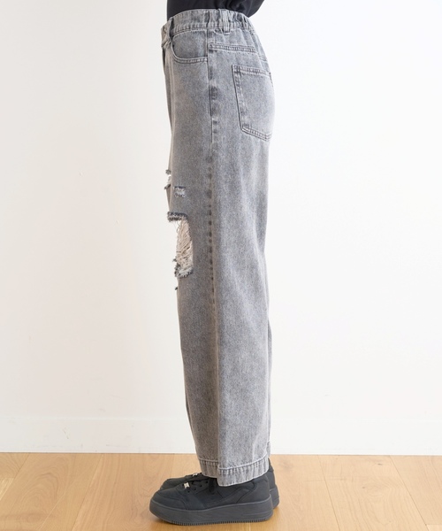 LOVETOXIC(ラブトキシック)の「【LTXC/接触冷感/快適】ダメージデニムワイドパンツ(その他パンツ・キッズ・サックスブルー/グレー/ブルー・130cm/S:140cm/L:160cm/M:150cm)」の19枚目の写真