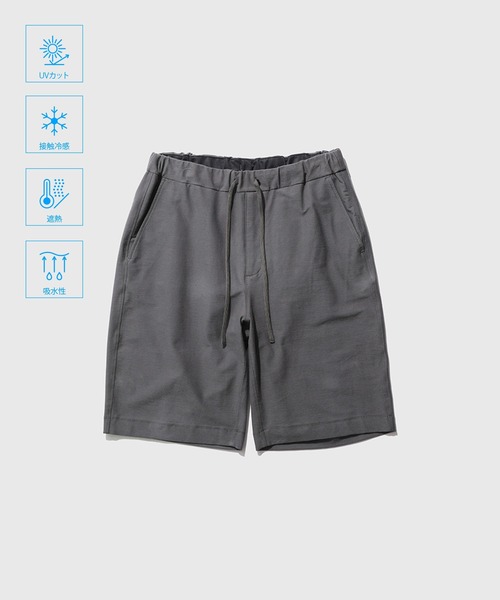 ADAM ET ROPE'(アダムエロペ)の「【MINUS】イージーショートパンツ / 接触冷感 / 遮熱 / UVカット / 吸水拡散(その他パンツ・メンズ・ネイビー/チャコールグレー/ブラック・L/M)」の1枚目の写真