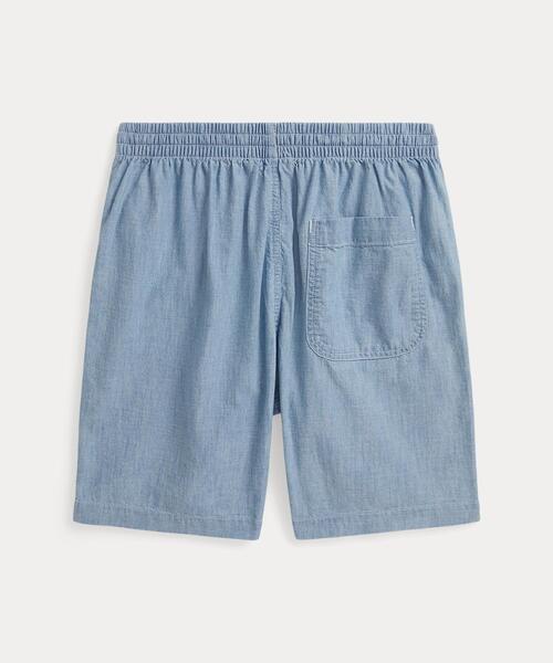 POLO RALPH LAUREN CHILDRENSWEAR（ポロ ラルフ ローレン チルドレンズウェア）の「ビッグ フィット コットン シャンブレー ショートパンツ（その他パンツ・キッズ・ブルー系5・12/16/20/8）」の4枚目の写真