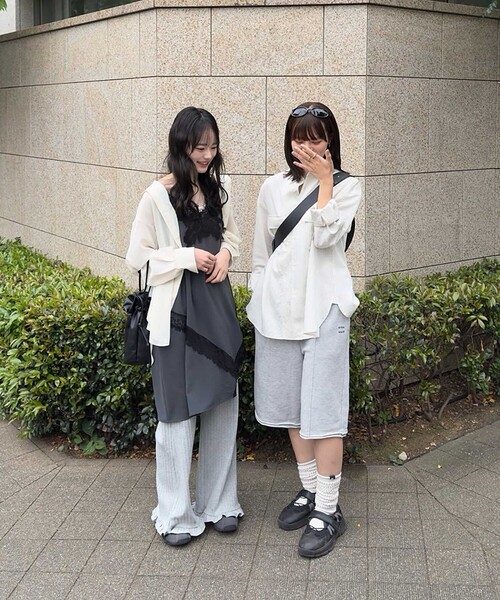 CITEN(シテン)の「<CITEN>スウェットショートパンツ(スウェットパンツ・レディース・ダークグレー/ライトグレー・S/M)」の5枚目の写真