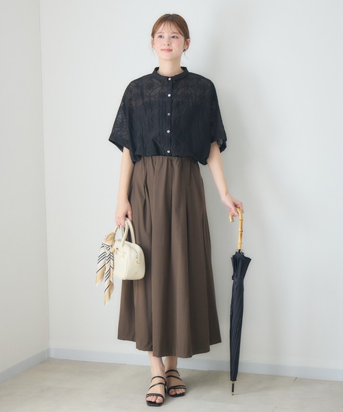 KATHARINE ROSS(キャサリンロス)の「シアー刺繍ドルマンシャツ(シャツ/ブラウス・レディース・アイボリー/ブラック・FREE)」の9枚目の写真