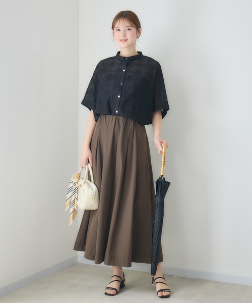 KATHARINE ROSS(キャサリンロス)の「シアー刺繍ドルマンシャツ(シャツ/ブラウス・レディース・アイボリー/ブラック・FREE)」の10枚目の写真