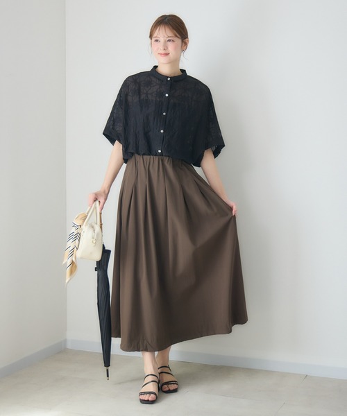 KATHARINE ROSS(キャサリンロス)の「シアー刺繍ドルマンシャツ(シャツ/ブラウス・レディース・アイボリー/ブラック・FREE)」の12枚目の写真
