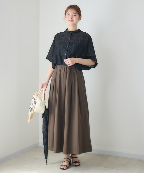 KATHARINE ROSS(キャサリンロス)の「シアー刺繍ドルマンシャツ(シャツ/ブラウス・レディース・アイボリー/ブラック・FREE)」の14枚目の写真