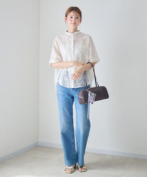KATHARINE ROSS(キャサリンロス)の「シアー刺繍ドルマンシャツ(シャツ/ブラウス・レディース・アイボリー/ブラック・FREE)」の21枚目の写真