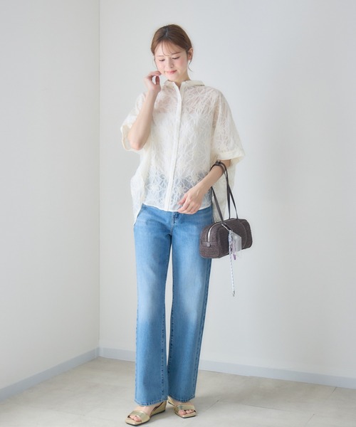 KATHARINE ROSS(キャサリンロス)の「シアー刺繍ドルマンシャツ(シャツ/ブラウス・レディース・アイボリー/ブラック・FREE)」の22枚目の写真