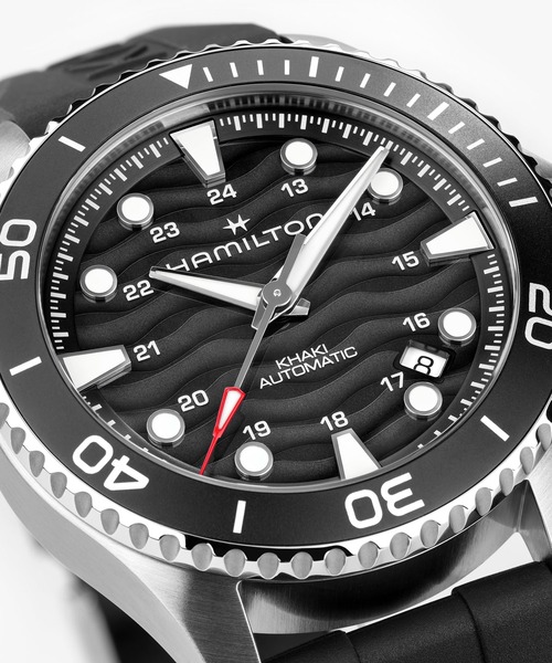 HAMILTON（ハミルトン）の「HAMILTON [ハミルトン] 腕時計 Khaki Navy （カーキ ネイビー） Scuba 自動巻き 40MM ブラック×ブラック（アナログ腕時計・メンズ・ブラック・FREE）」の5枚目の写真